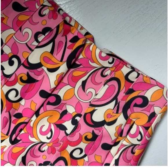 New ZARA Paisley Floral High Waisted Ankle Crop Pleated Trouser Pants size M - Picture 8 of 11